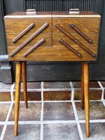 Vintage Shabby chic sewing box 50's - Nähkasten Näh Utensilien Box Nähkorb ~50er