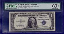 1935-F $1 Silver Certificate Star Cu Unc Pmg Gem 67 Epq Star