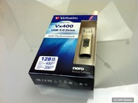 128GB Verbatim 47690 Store-n-Go Vx400 USB 3.0 SSD Stick, 400MB/s 2666x, NEU, OVP