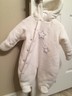 SNOWSUIT EVERYDAY OUTERWEAR BABY GIRL OR BOY 3/6 mos WHITE!CUTE! MINT!