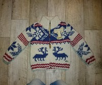 dicke Scotch Shrunk Strick Jacke Gr 104 Norweger neuwertig