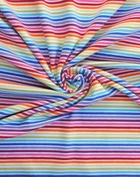  Baumwoll - Jersey, Kinderstoff, Streifen bunt