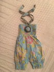 Baby Girls Mustard Pie Smocked Emma Romper Easter 3 Months Halter