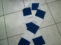 FC Schalke Schal SELBSTGESTRICKT HANDARBEIT