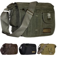 Tasche Canvas Segeltuch Messenger Bag Schulter-Umhängetasche Baumwolle "London"