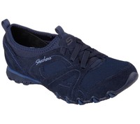 NEU SKECHERS Damen Sneakers Loafer Slipper Memory Foam BIKERS - WINNER Blau