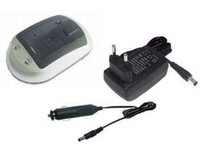 Ladegerät + Kfz-Ladekabel für Panasonic AG-HVX200 HDC-Z10000 NV-C1 NV-C2 NV-C3