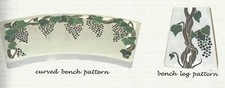 Grapevine Curved Bench and Leg Pattern Stained Glass Gardenstone Supplies