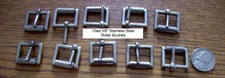 10ea 5/8" Stainless Steel Roller Buckles
