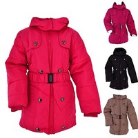 Winterjacke Mädchen Stepp Mantel Übergangs Kinder Schnee Jacke Gr. 110-146