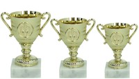 Pokalserie | 3 Pokale gold inklusive 25mm Sportemblem und Gravur
