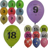 10 Luftballons mit Wunsch Zahl 0 1 2 3 4 5 6 7 8 9 10...40 Deko Party Geburtstag
