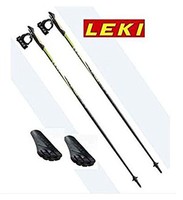 LEKI FLASH SHARK Nordic Walking Stöcke 110 cm Carbon NW Stock black-green Neu