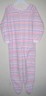 girls size 4T PINK BLUE WHITE stripe fleece BLANKET SLEEPER 1 pc PAJAMAS winter