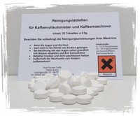 Reinigungstabletten 25 Stück à 2g - für De Longhi und Krups Kaffeevollautomaten