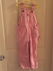 Girl's LAKIN AND MCKEY pink/white striped overalls, size 4T
