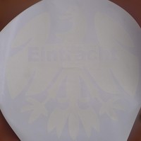 Eintracht Frankfurt SGE Aufkleber Riesig Adler Wappen 45 cm Weiss   Carbon