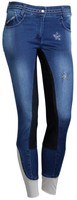 Harry's Horse Damen Denim Reithose Dallas Plus Vollbesatz Kristallsterne + Print