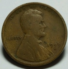 1909-S United States Lincoln Wheat Cent Penny - Vg