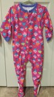Gerber Pink Cupcake Fleece Footed Pajamas 24 Months Girl Footie Sleeper Romper