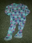 Toddler Girl's Size 4T Joe Boxer Footie Pajamas With Hearts. G.U.C.