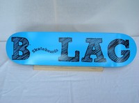B-LAG 7.5 Sketch Blue Skateboard Deck RESTPOSTEN