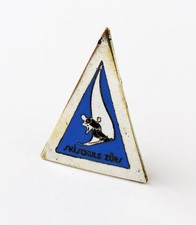 Klammer Innsbruck Vintage Enamel Ski Badge Ski Schule Zurs Swiss c1930