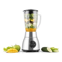 1200Watt Glas Edelstahl Standmixer Ice Crusher Smoothie Maker Blender Silber Neu