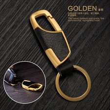 New Fashion Men'sGold Metal Car Keyring Keychain Key Chain Ring Keyfob Gift