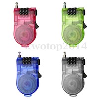 Fahrrad Zahlenschloss Fahrradschloss Kabelschloß Gepäck Tragbar Einziehbar k80