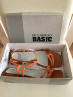Sandalen Paco Herrero Gr. 39 (38,5) -neuwertig-komplett Echtleder, cognac/orange
