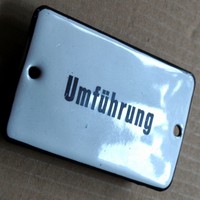 UMFÜHRUNG Altes Emailschild um 1955 TOP Benzin Esso Aral BP Werkstatt TANKSTELLE