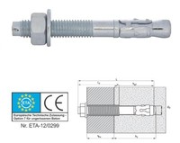 Schwerlastanker Bolzenanker Keilanker Schwerlastdübel Blitzanker verzinkt 8-12mm