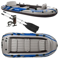 INTEX Excursion 5 Set Schlauchboot mit Paddel + Pumpe Angelboot für 5 Personen