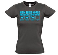 WTHAWP T-Shirt Women Pferd Pferde SHIRE HORSE reagiert aufs Wort Siviwonder 
