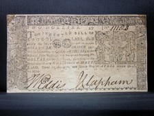 Colonial Currency ✪ Maryland April 10Th 1774 ✪ Fr Md-67 $2 ◢Edelmans◣