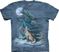 Dragon Wolf Moon Fantasy T Shirt Adult Unisex The Mountain