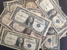 1935 One Dollar Well Circulated Silver Certificate Blue Seal Note - $1 Bill