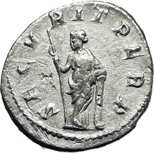 GORDIAN III 244AD Silver Authentic Genuine Ancient Roman Coin Security i59132