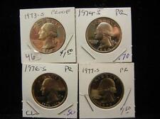 New listing
		1973-S, 74-S, 76-S, and 77-S Gem Proof Washington Quarters. Lot 46