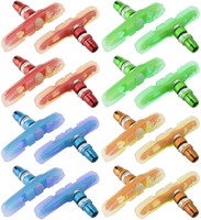 2 Paar Fahrrad Bremsschuh ACOR ABS-21505c transparent blau, rot, gün,orange 72mm