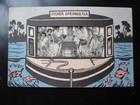 Vtg Glass Bottom Boat Cruise Photo In SILVER SPRINGS FLA Die Cut Frame/Folder