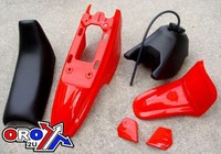 New YAMAHA PW 50 Plastics Plastic Kit Tank Seat Front & Rear Fender Red