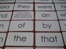 Rebecca Sitton Level 1 high frequency flashcards. Priority, core, no excuse word