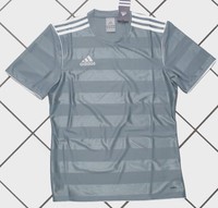 adidas RETRO SPORT FREIZEIT T-SHIRT JERSEY FUSSBALL SOCCER TRIKOT SILVER NEU