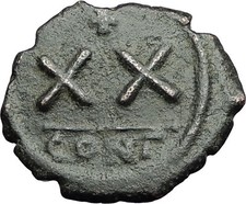 PHOCAS and Empress LEONTINA 602AD Constantinople Ancient Byzantine Coin i59413