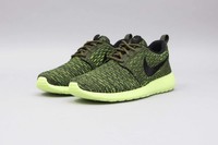 Nike Roshe Run Flyknit Black Volt Trainers Size 3.5 UK Womens. BNIB. RRP £95