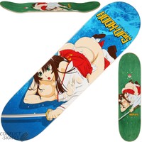 HOOK-UPS "Samurai Mädchen" Skateboard Deck 8.5" x 32" Anime Manga Anschlüsse