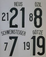 Set Flock Nameset Home Trikot Deutschland jersey shirt Germany WM 2014 black