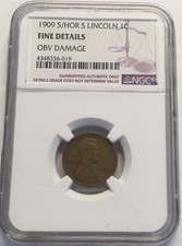 New listing
1909 S/Hor S 1C Lincoln Cent Ngc Fine Details